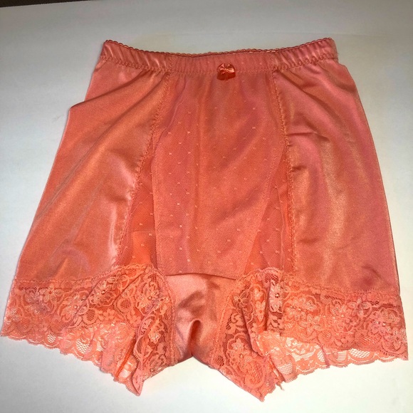 Vintage Other - Vintage High Waist Brief Salmon Color Size Small lace shortie